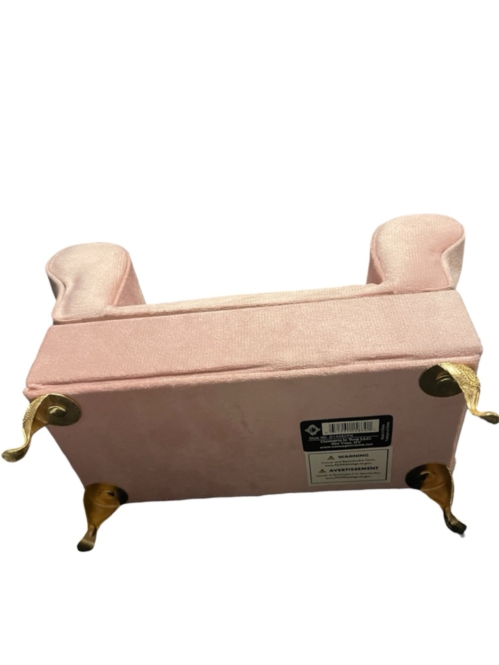 Plush Pink Two-Seat Jewelry Organizer Sofa Display - Picture 2 of 6